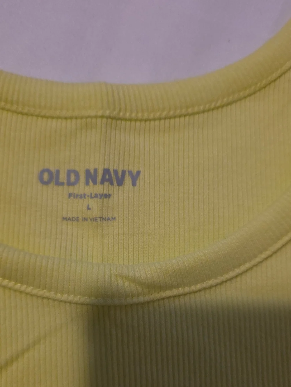 ❣️5 For $20❣️Old Navy Yellow-Lime Ribbed Scoop Tank Top - Picture 3 of 5